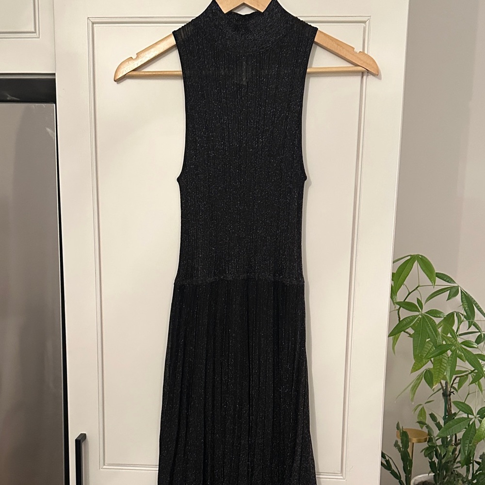 Banana Republic Shimmering Black Midi Dress